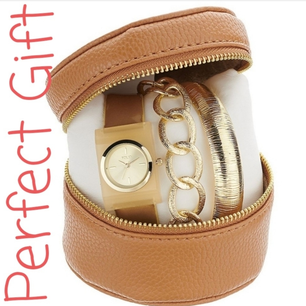 👀 50% OFF👀⌚NWT‼️ BEAUTIFUL Folio Watch Glam Set
